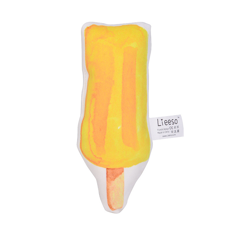 Bebé sonajero dibujos animados helado BB llamada mano agarre palo bebé calmante juguete Estilo nórdico helado sonajero juguete