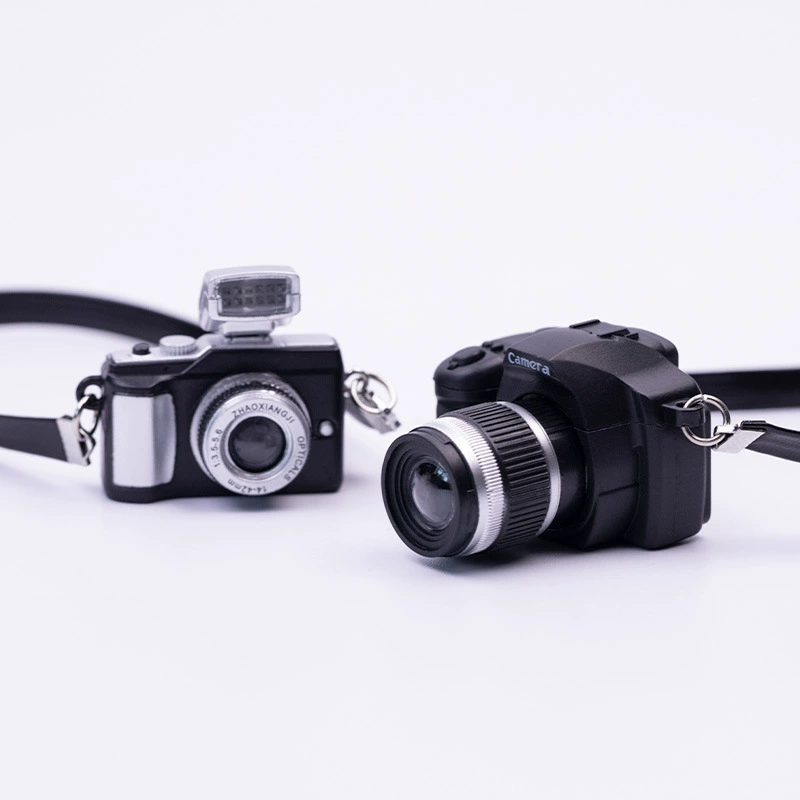 Cotton flashing doll, straps, retro small camera, keychain, makes sounds