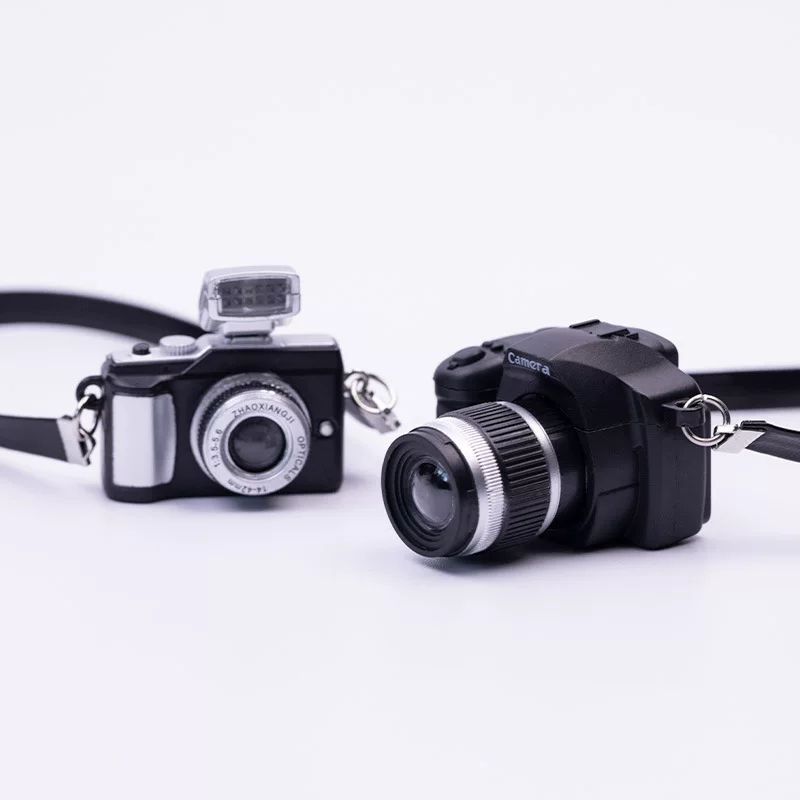 Cotton flashing doll, straps, retro small camera, keychain, makes sounds