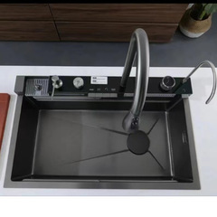 Nanwhale Undermount Sink Large Single Bowl Dish Basin 304 Stainless Steel Kitchen Sink Home Use Dish Washing Sink