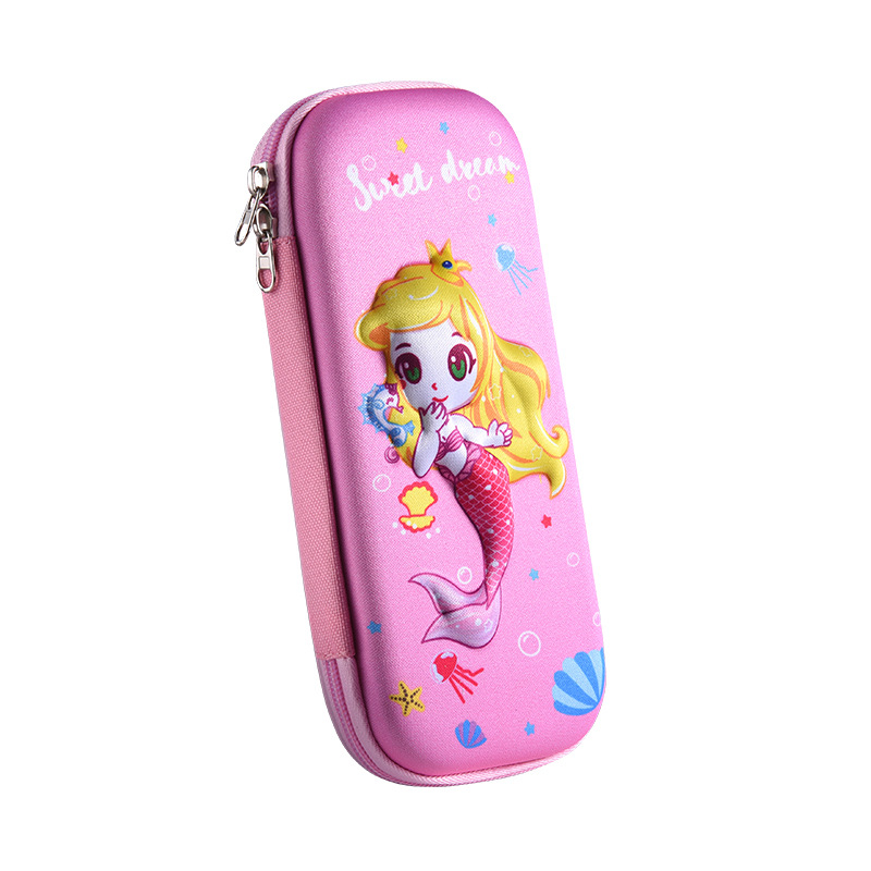 Estuche de lápices EVA de dibujos animados transfronterizo para estudiantes de primaria, estuche de lápices tridimensional 3D, impermeable y resistente a caídas, estuche de papelería de gran capacidad para niños, venta al por mayor.