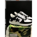 Black and white panda patent leather