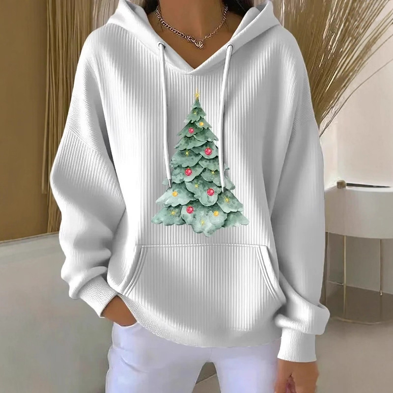 2025 European and American Cross-Border Export Women's Sweatshirt 3D Digital Printing Thick Needle Pull-Up Hoodie Source Manufacturer Hot Sale