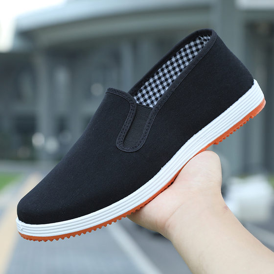 Old Beijing Cloth Shoes Men's Black Cloth Shoes Women's Lasagna Cloth Shoes Ox-tendon Sole Lightweight Casual Single-layer Shoes