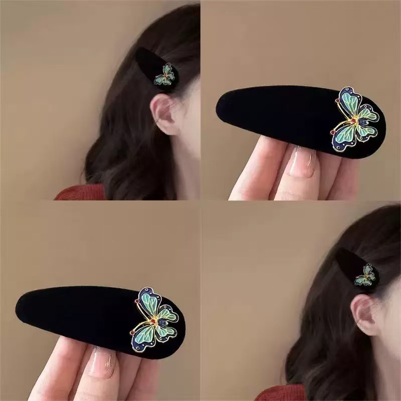 璀璨星河~黑曜石闪钻名族风铃铛流苏发夹女感甜美前额侧边夹包邮|undefined
