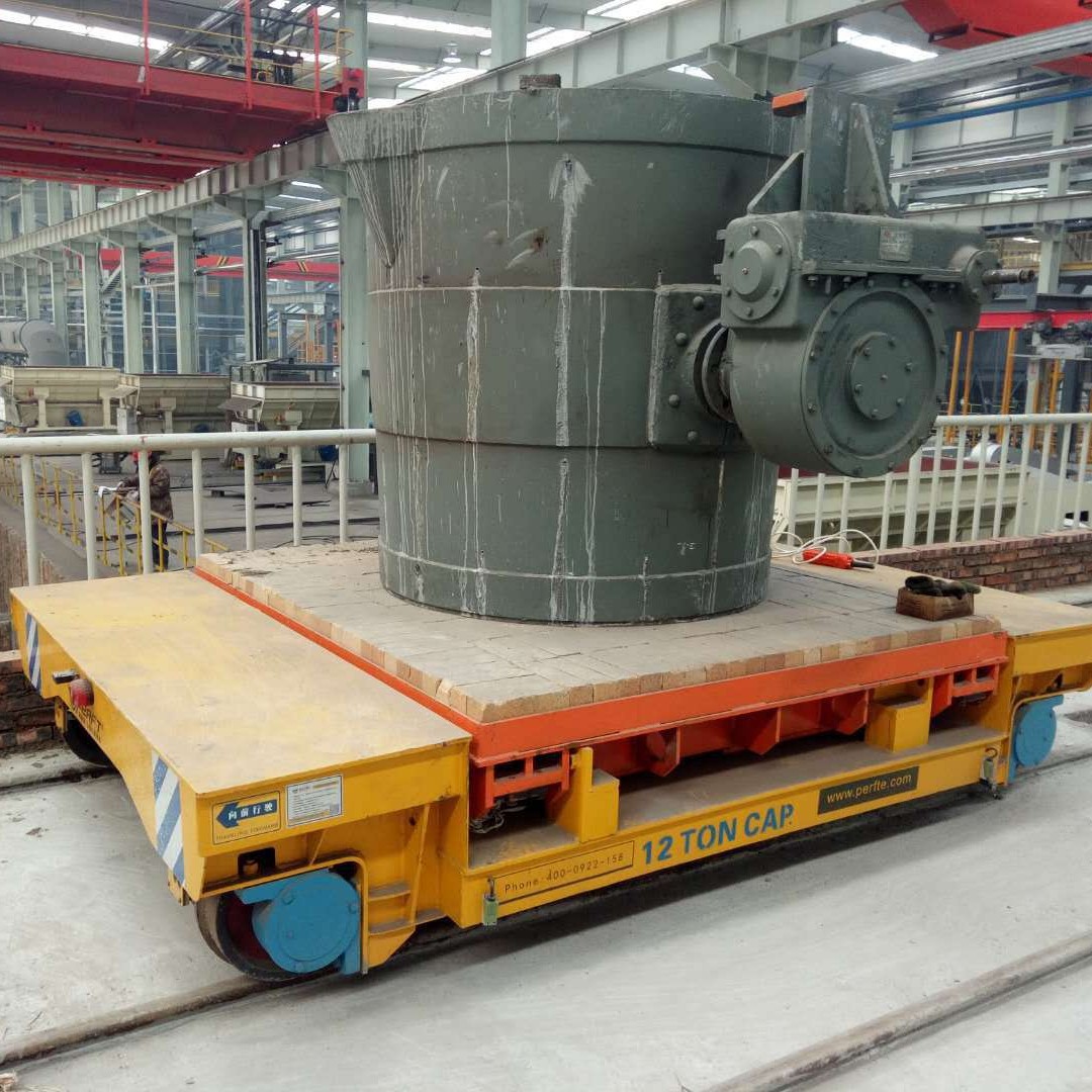 帕菲特地轨车 20吨低压轨道平板车PC构件运输过跨车 绝缘地轨小车