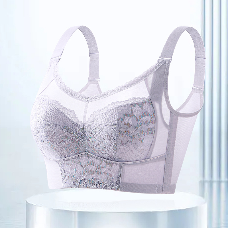 Dai Lala Otoño e Invierno ropa interior delgada sujetador multi-botonadura belleza espalda mama recolección anti-flacidez más el tamaño grande pecho pequeño