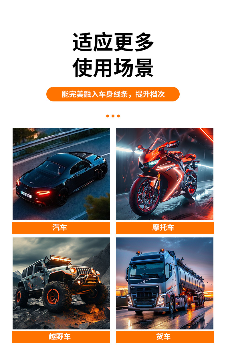Car Modification Wireless Remote Control 12-24V One-To-Four Red and Blue Grille Clip Strobe Light 2Led*8 Warning Light