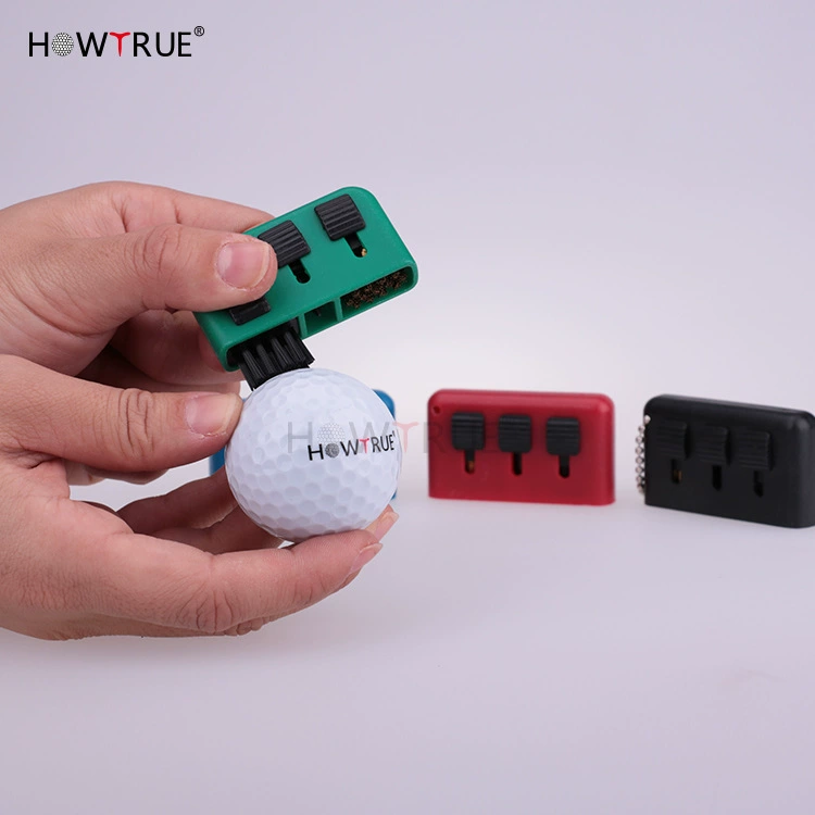 Производители поставляют щетку для чистки гольфа Клубная щетка с шаровой головкой щетка с тремя отверстиями медная щетка принадлежности для гольфа