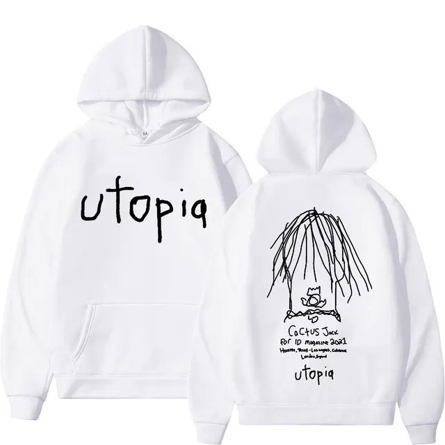 Rapper Cactus Jack Utopia Graphic Hoodie Men Women Fashion n