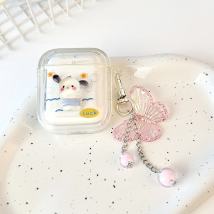 Ins Pink Bow Mobile Phone Pendant Exquisite Niche Design Bag Headset Key Pendant Girl Keychain
