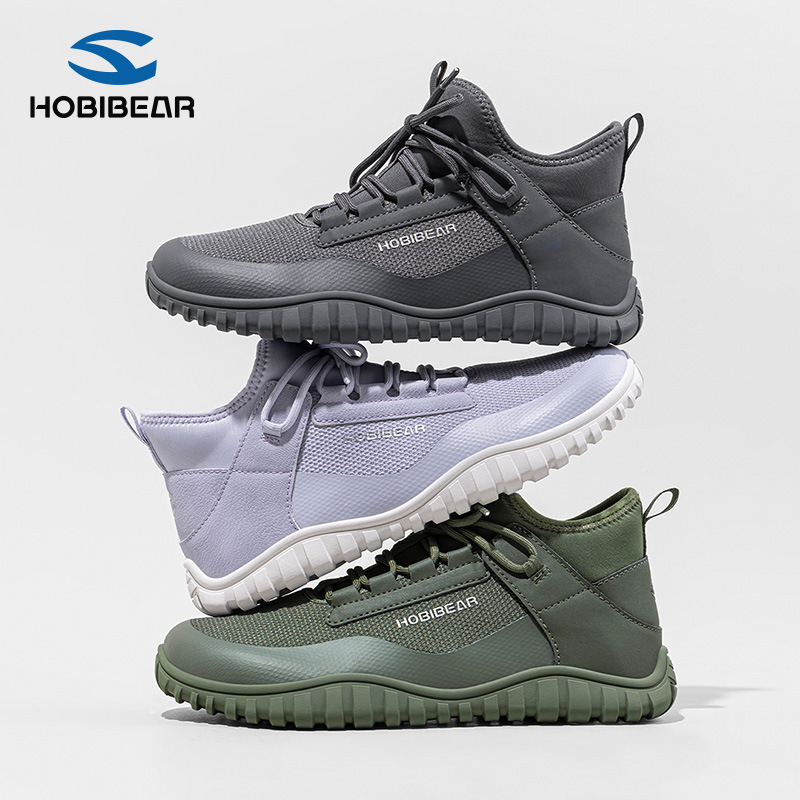 Hobibear Spring and Autumn Men's Shoes, Wide-Toe Shoes, High-Top Fabric Breathable Casual Shoes, Women's Everyday Shoes, Factory Direct Sales