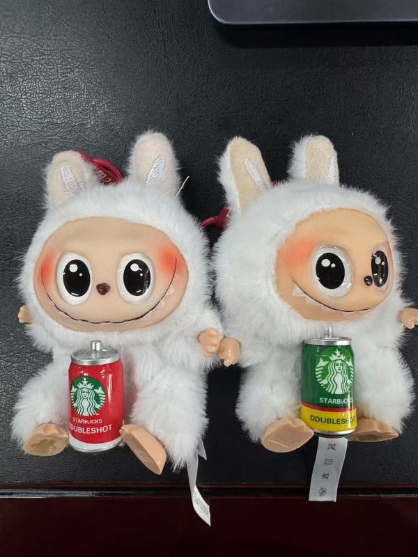 新入荷バブルマートスターバックスラブブシリーズビニールフェイスブラインドボックスマカロントレンディなギフトペンダント|undefined