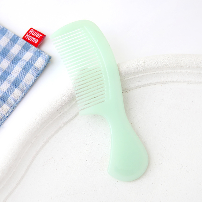 新しいシンプルなミニコーム、ポータブルでかわいいプラスチック製のヘアコーム、家庭用ヘアスムージングコーム、女性用ロングヘアストレートヘアコーム|undefined