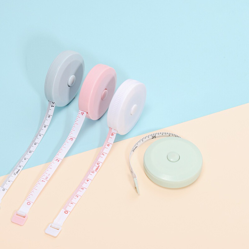 Round cute mini multi-function automatic contraction small roll tape measuring ruler three circumference measuring ruler carry soft ruler wholesale Round cute mini multi-function automatic contraction small roll tape measuring ruler three circumference measuring ruler carry soft ruler wholesale
