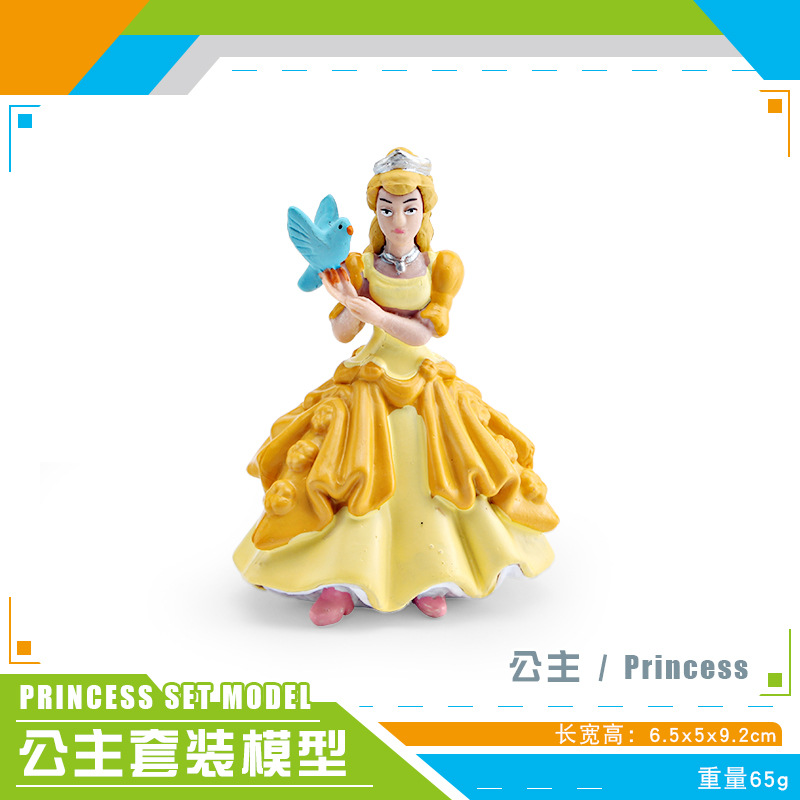 Simulación transfronteriza cuento de hadas modelo de muñeca rompecabezas PVC sólido princesa reina decoración de personajes juguetes