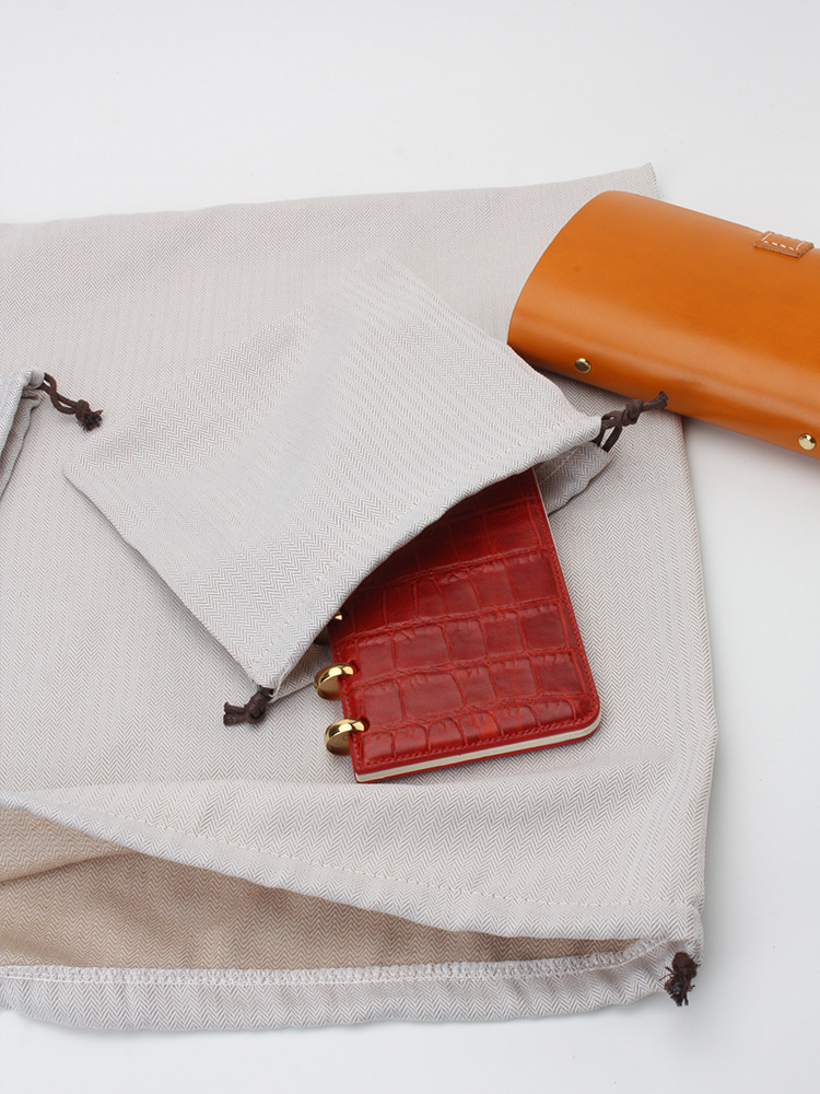 人字纹防尘袋  束口包装袋  礼品包装收纳布袋H家通用型 蜡绳收口