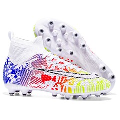 Cross-border football shoes for boys and girls tf broken nails artificial turf AG nails leather feet Amazon AliExpress large size wholesale