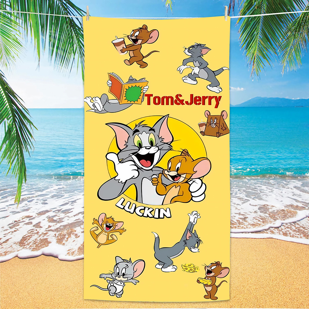 Transfronterizos amazónicos gatos y ratas toallas de playa clase A niños caricaturas toallas de baño de playa microfibra toallas de secado rápido