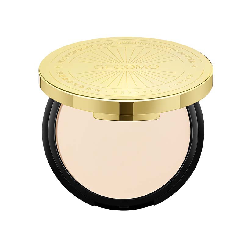 GECOMO pluma suave hilo polvo de maquillaje de gran capacidad, ligero y delgado, maquillaje fijo y duradero, maquillaje anti-transpiración natural, polvo no pegajoso