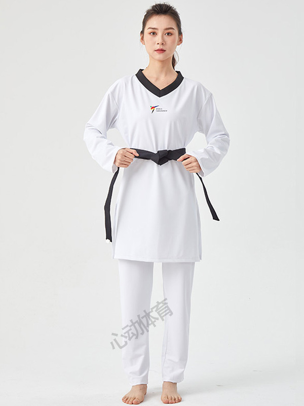 新规テコンドータイトな弾力試合服子供成人競技服テコンドー服高弾試合服|undefined