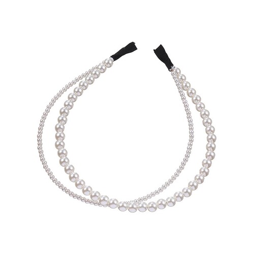 2024 new children's high-end pearl hairband girls princess headwear that does not tie the hair and binds the girl's super fairy hairpin