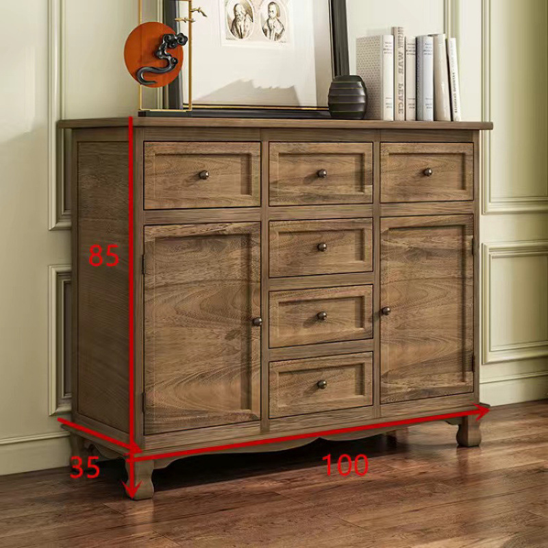 Cinco armarios de madera maciza armario de almacenamiento americano sala de estar dormitorio cabecera de cama pequeño armario de esquina armario de estilo europeo