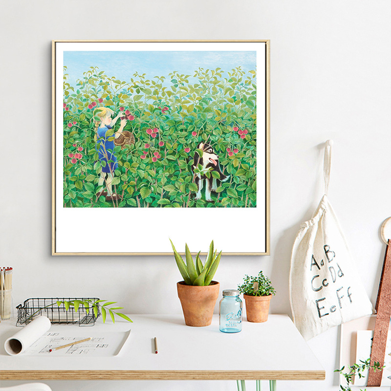 Magic Boy Children's Art Decorative Painting Happy Time Bedroom Oil Painting Living Room Decorative Painting Sofa Background Wall