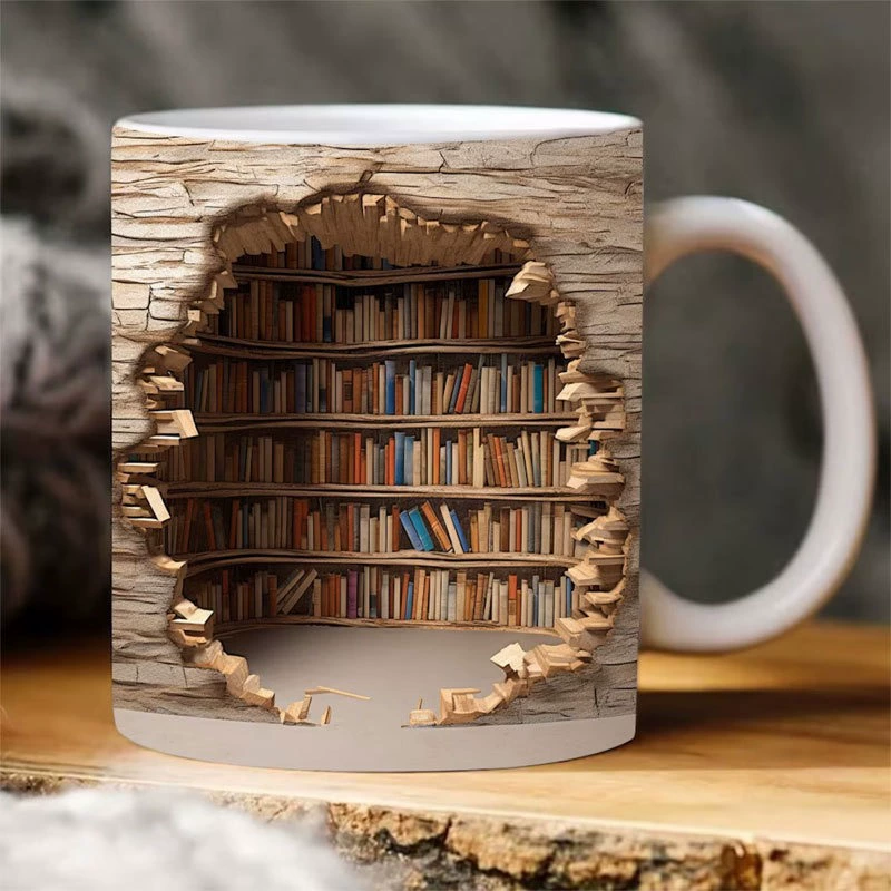 Кросс-бордер новый керамический 3D чашка-поддержка для книг Марк чашка с креативным дизайном пространства Multi-Marks чашка