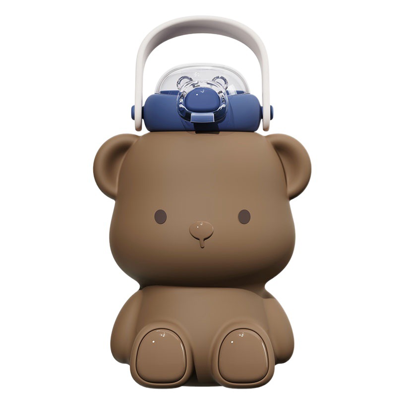 Pequeño diario de té oso Ye Nuevo 316 taza de vacío de acero inoxidable de alta apariencia al aire libre portátil taza de agua de paja para niños