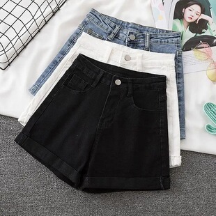 B 78943 High Waist Flared Denim Shorts ����ţ�ж�ѝ �羳