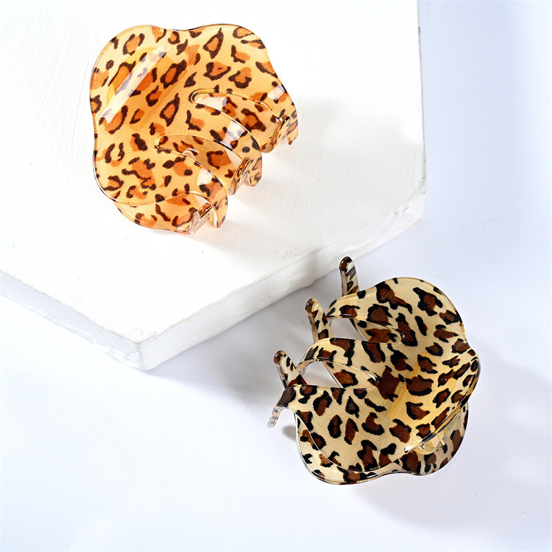 韓國小號女生發抓夾簡約亞克力豹紋劉海夾髮夾頂夾盤頭髮卡子飾品
