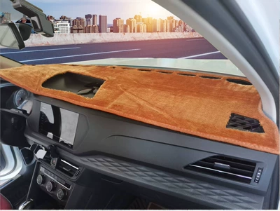 Car Center Console Sunshade Mat, Heat Insulation, Dustproof, Plush Interior New Dashboard Light-Blocking Mat for Vehicles (Günəş əleyhinə siperlik) - brown
