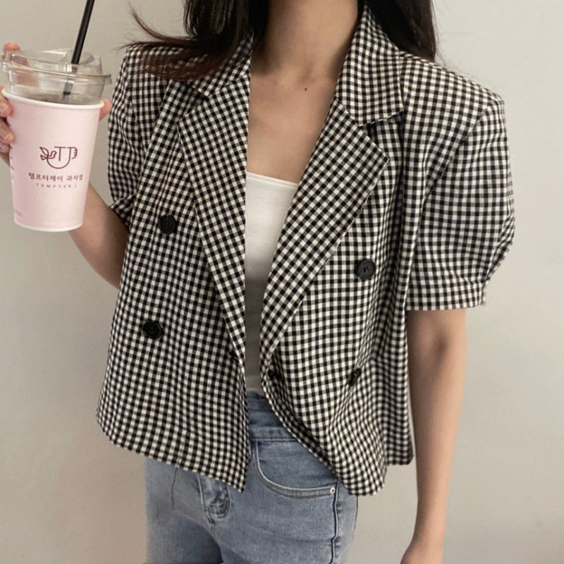 Summer short retro thin jacket, cardigan, Korean style
