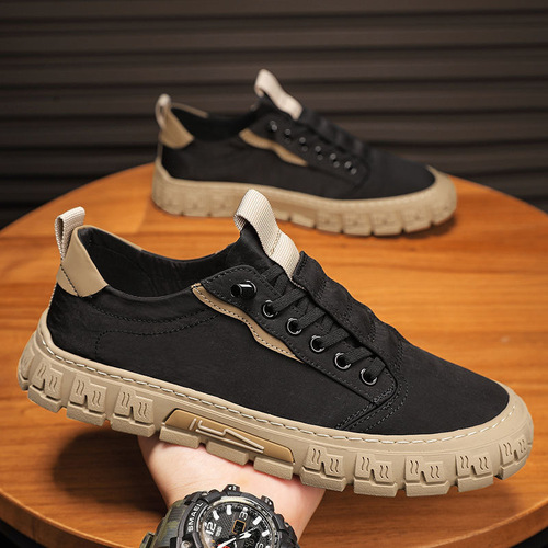 New Summer Men's Shoes Breathable Protective Shoes for Men Trendy Versatile Anti-Slip Wear-resistant Fabric Shoes Sports Shoes Casual Board Shoes