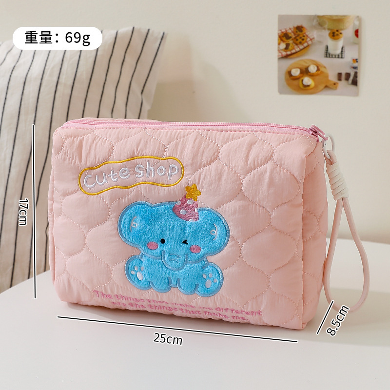 かわいい子犬ポータブル化粧品バッグ女性のポータブル大容量スキンケアブラシ旅行トイレタリーバッグ卸売|undefined