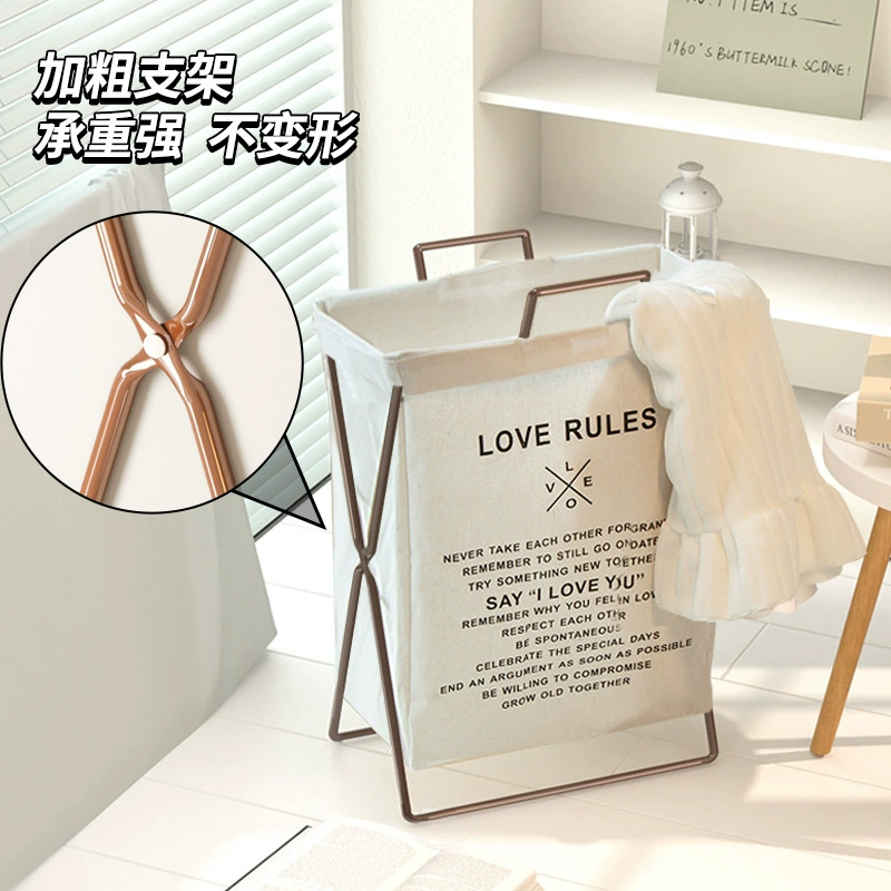 Складная корзина для стирки, вместительная корзина для хранения, система хранения, водонепроницаемая игрушка, хлопок и лен