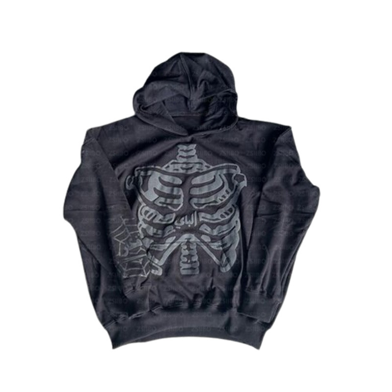 Men's Clothing fashion personality Gothic style hoodies skull print sweatshirt _voghion.com