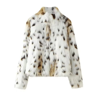 Amazon Foreign Trade Cross-Border Women's Thick Lamb Wool Black Jacket Women's Winter 2024 New Furry Fur