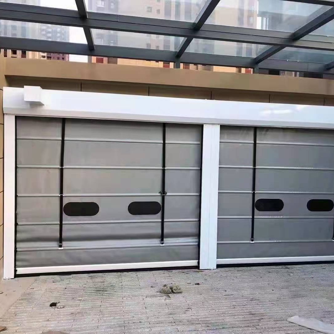 车间防尘抗风自动堆积门工业净化快速卷帘门无纺布卷闸门快速门