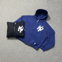 AKIMBO 美式潮牌徽标印花 CLUB zip hoodie 秋冬拉链加绒连帽卫衣