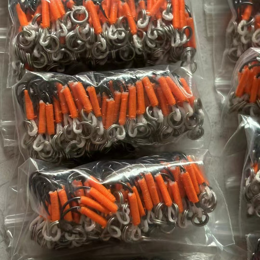 伊势尼军鱼钩路亚单钩纯手工绑制搭配假饵铁板铅笔米诺亮片源头厂