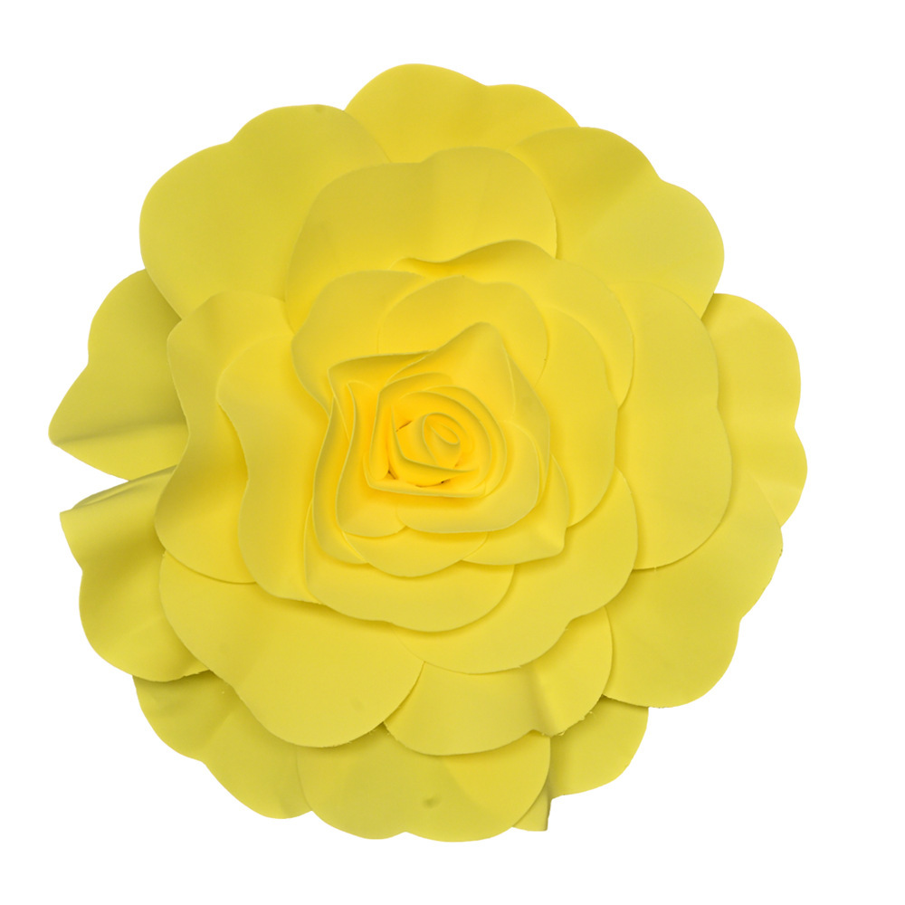 Rosas amarillas en línea flores falsas flores de decoración flor perforación pared de fondo pared patio artículos de paquete suave props de disparo