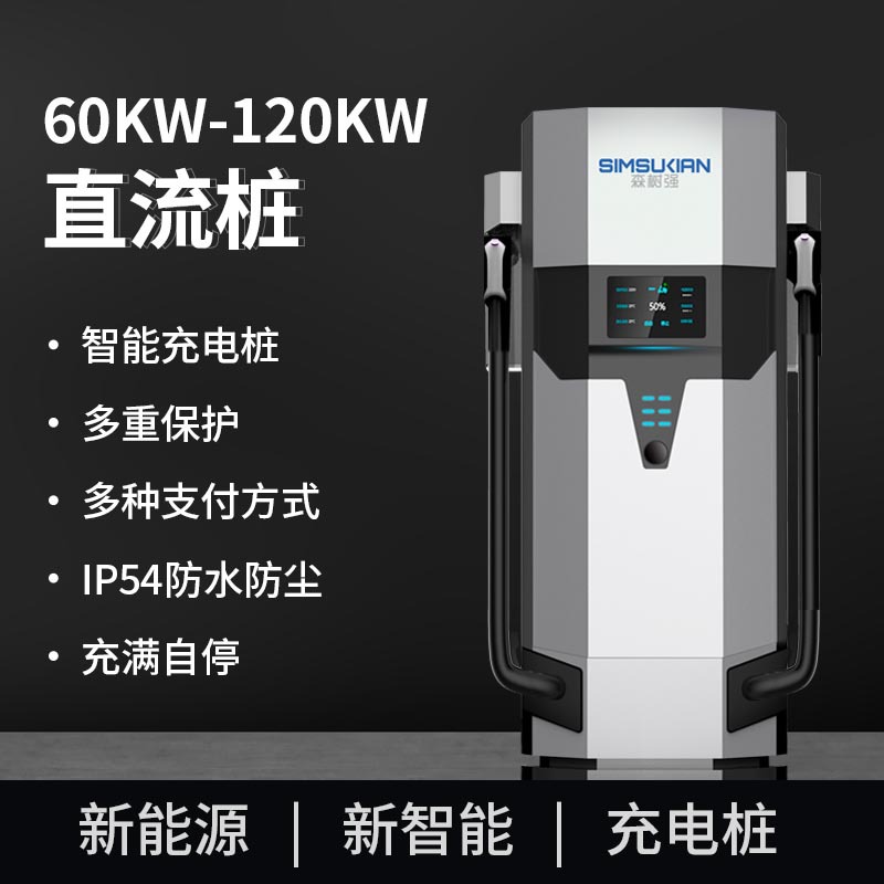 新能源电动汽车充电站120KW刷卡扫码共享充电桩商用直流充电插头