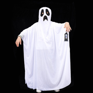 Cross Border Halloween Cloak Party COS White Clothes Masquerade Children Adult Ghost Cloak