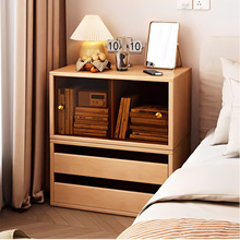 床头柜储物柜落地一体家用自由组合柜置物柜边柜卧室床尾收纳柜子