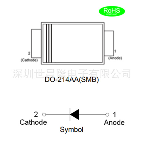 US2B   捷捷微高效快恢复二极管 2A 100V SMB  50ns