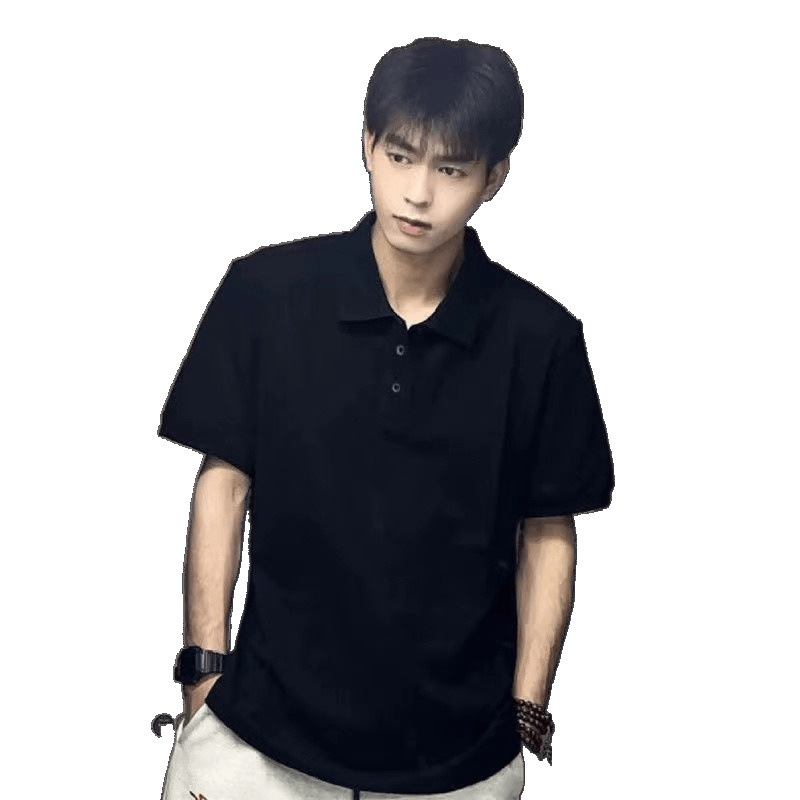 ラペル半袖ポロシャツメンズ 2025 夏の新ファッションブランド半袖 Tシャツメンズカジュアル夏 Tシャツ|undefined