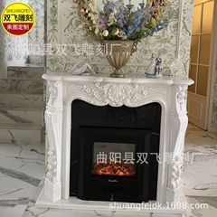 メーカーは大理石の家の装飾彫刻暖炉石彫刻大理石暖炉カラーラ白暖炉暖房装飾を製造しています