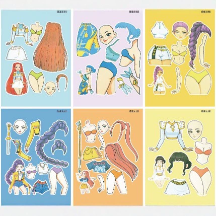 Cartoon children's sticker, stickers, does not require cutting, scheduler